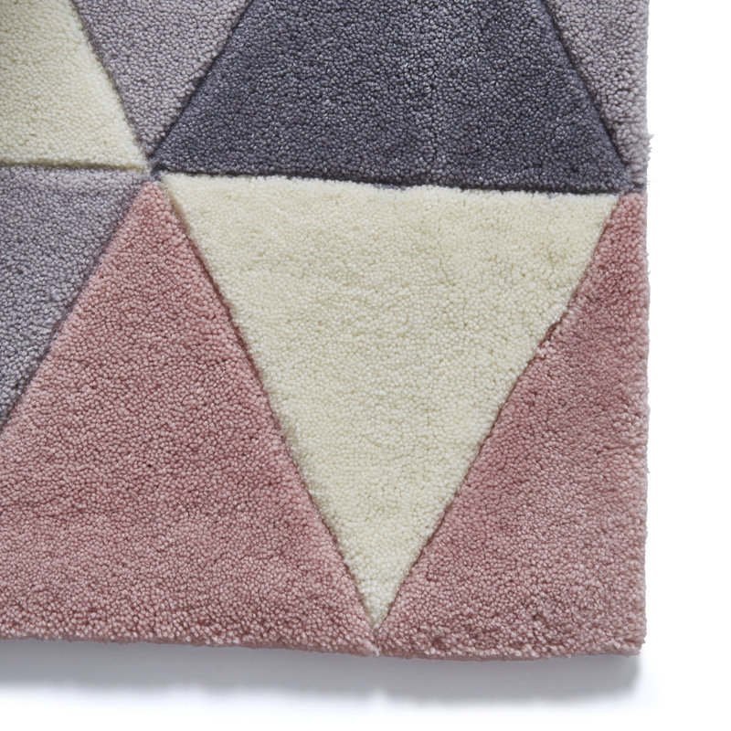 Isabelline Jaxon Hand Tufted Grey/Rose Rug Wayfair.co.uk
